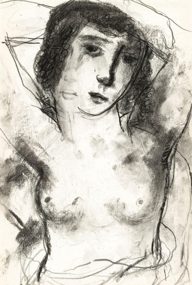 Nude with arms raised (ca. 1930) by Paul Delvaux