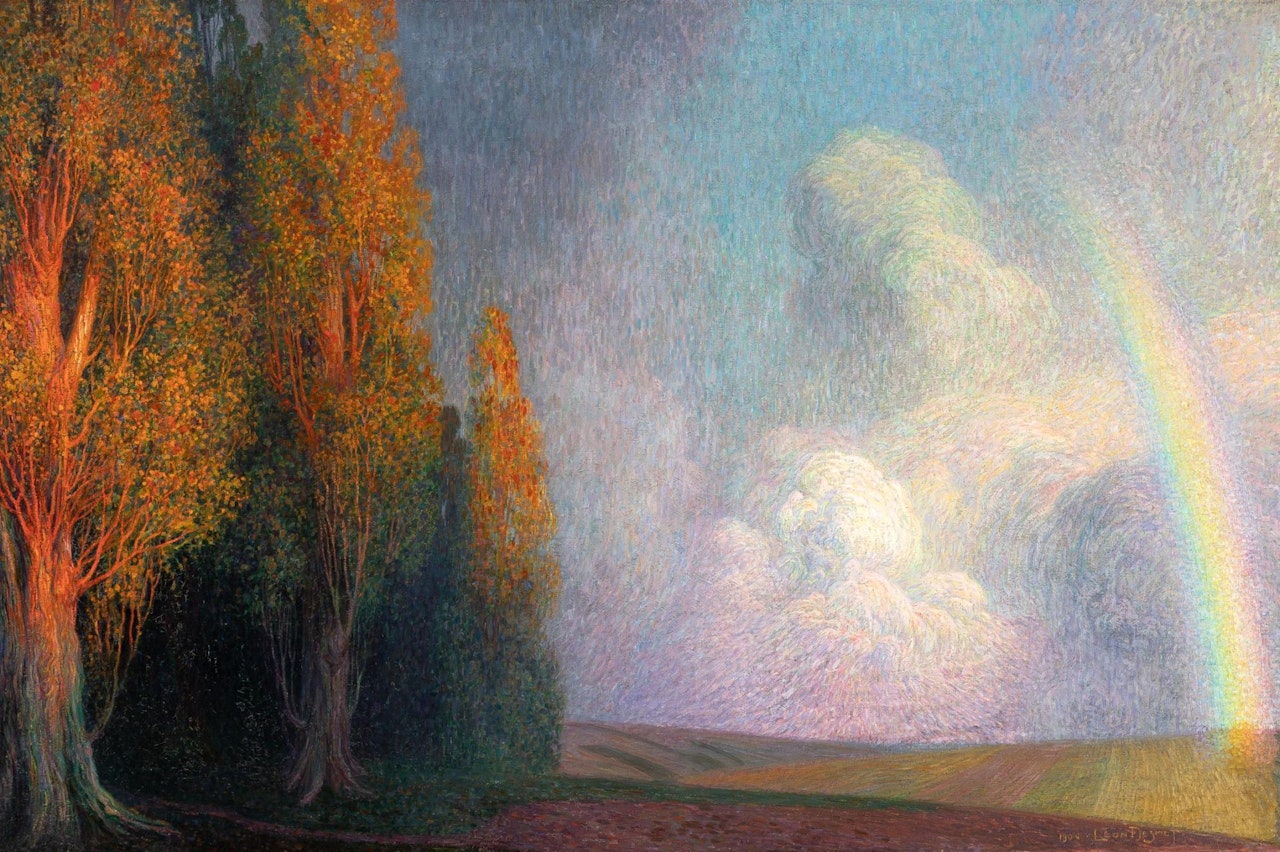 Landscape with rainbow by Leon de Smet