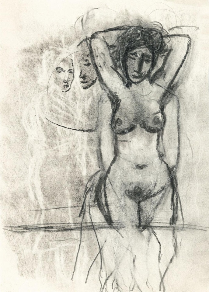 Study of nude and couple (ca. 1930) by Paul Delvaux