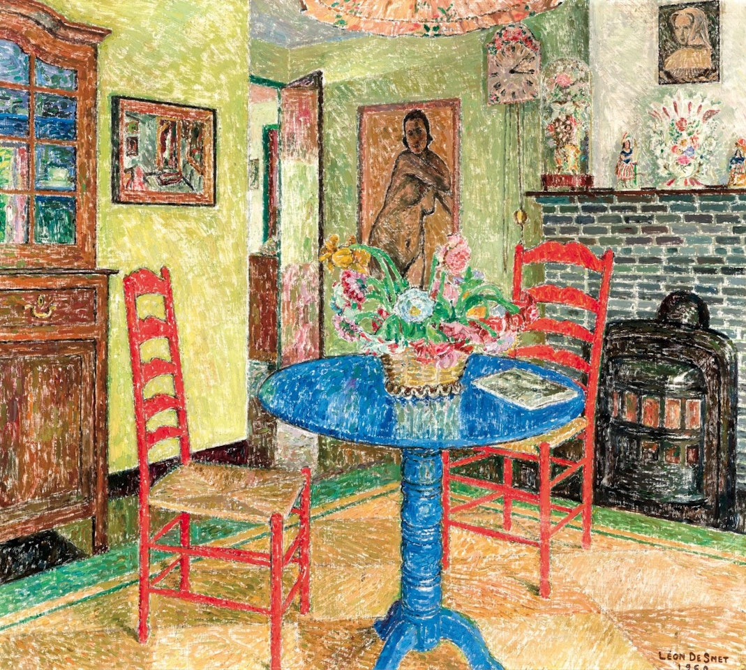 The artist"s interior, Deurle by Leon de Smet