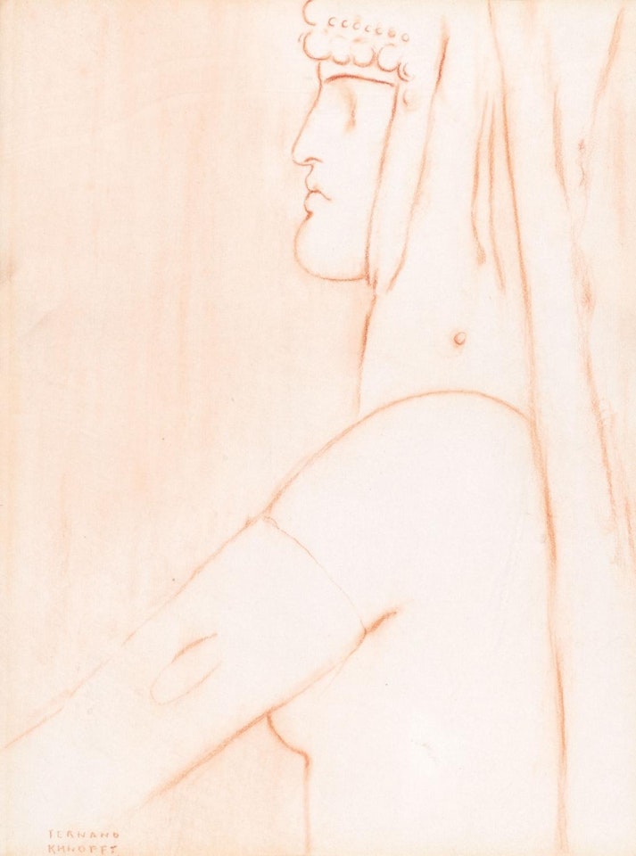 Study For "Passé" - Femme En Profil (Ca. 1908) by Fernand Khnopff