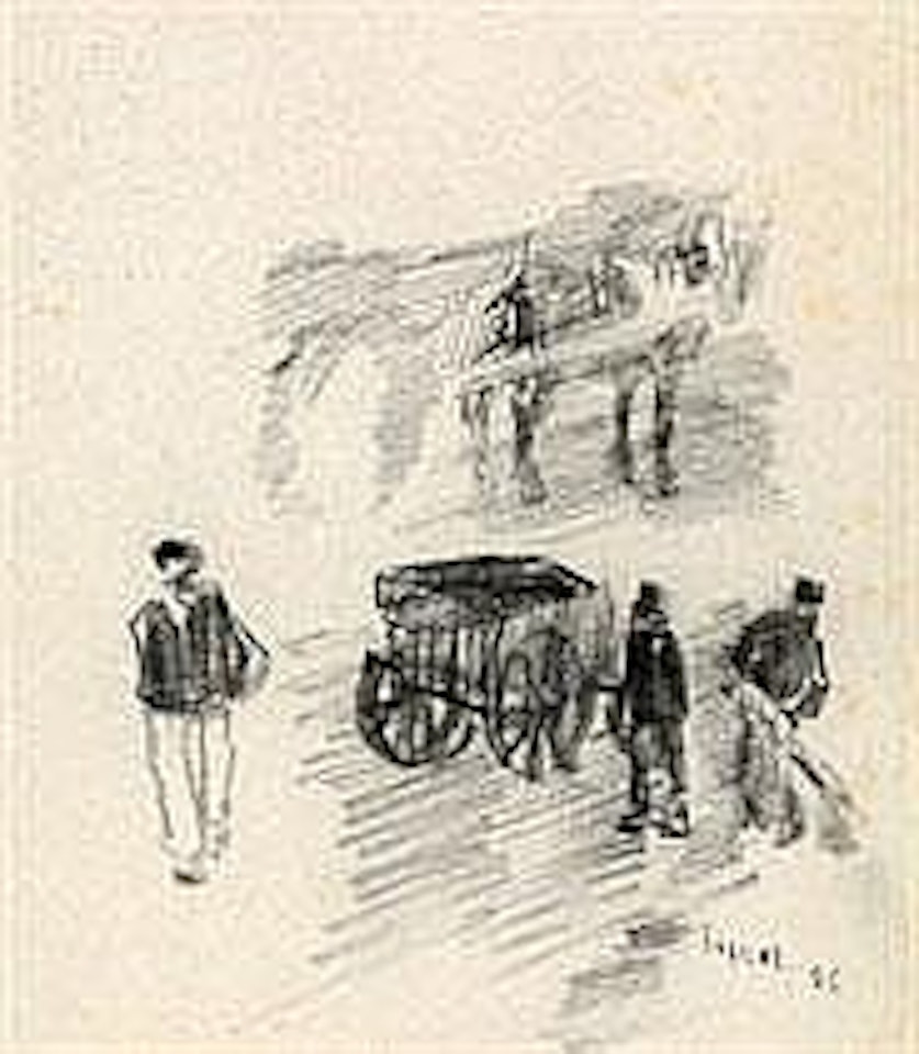 STUDIE VAN PAARD EN FIGUREN by James Ensor