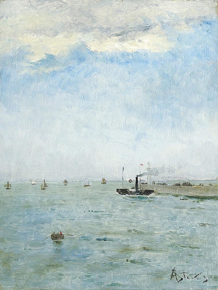 Le Tréport - Seascape by Alfred Stevens