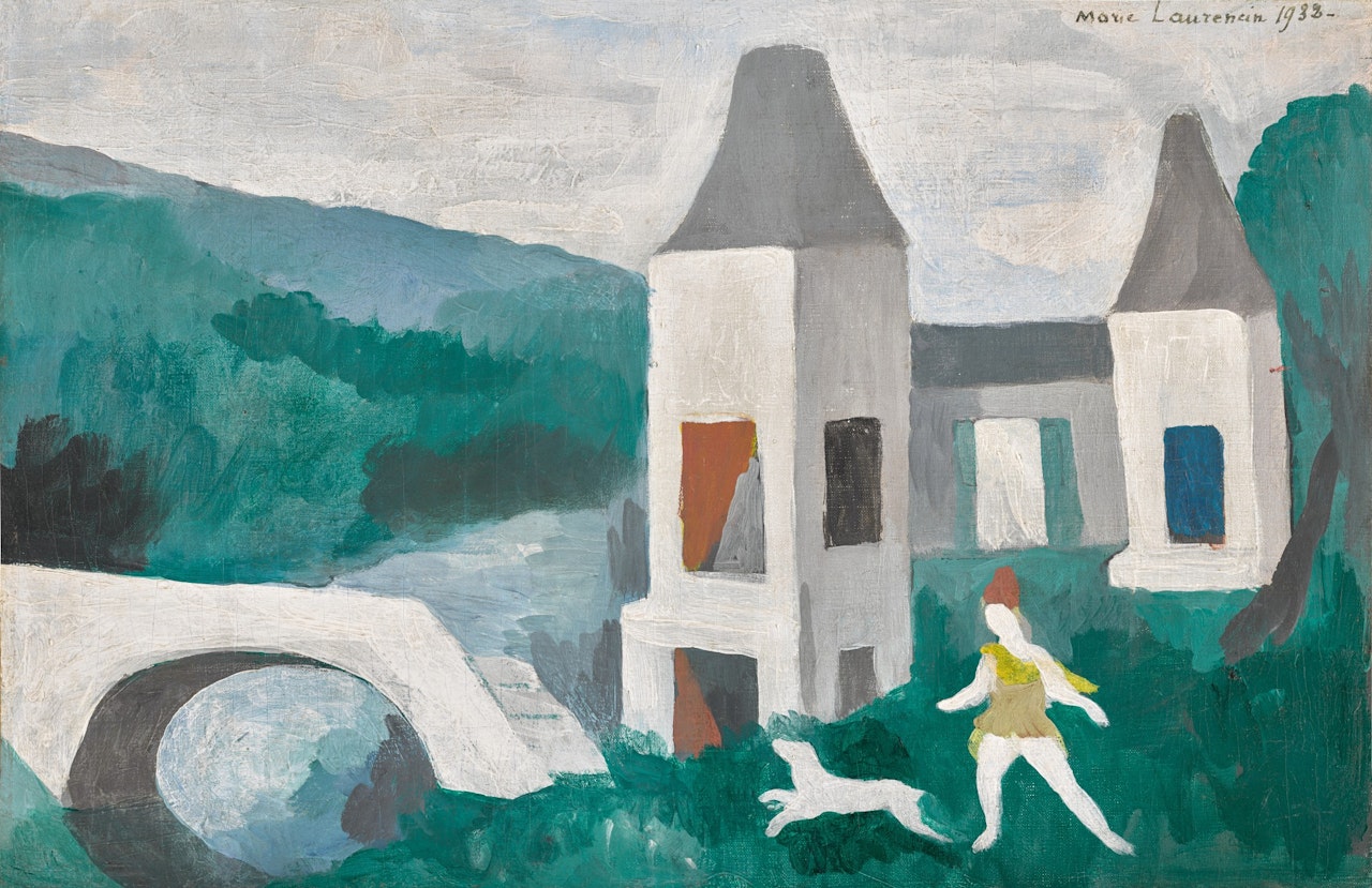 Jeune seigneur devant son palais by Marie Laurencin