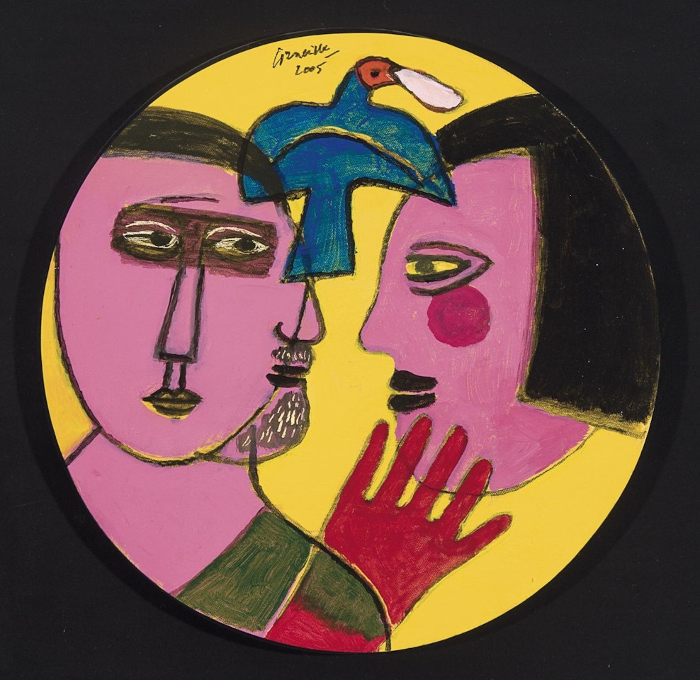 Couple et oiseau (Autoportrait) by Corneille