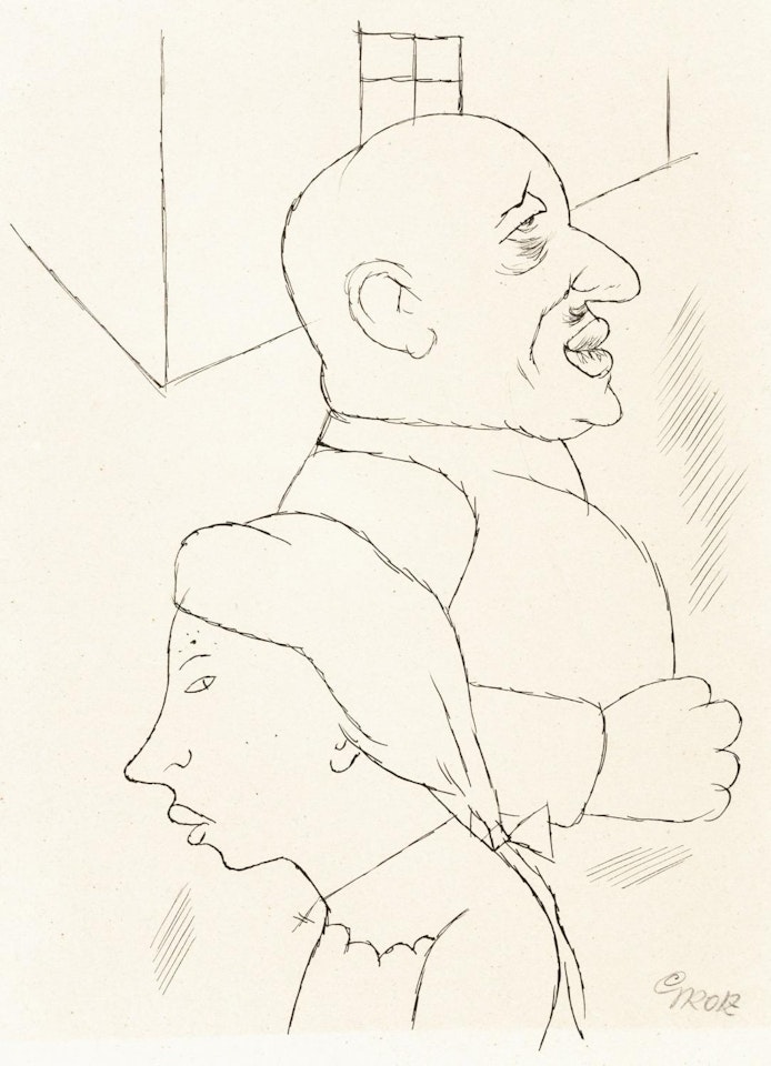 Couple (Paar im Profil) by George Grosz