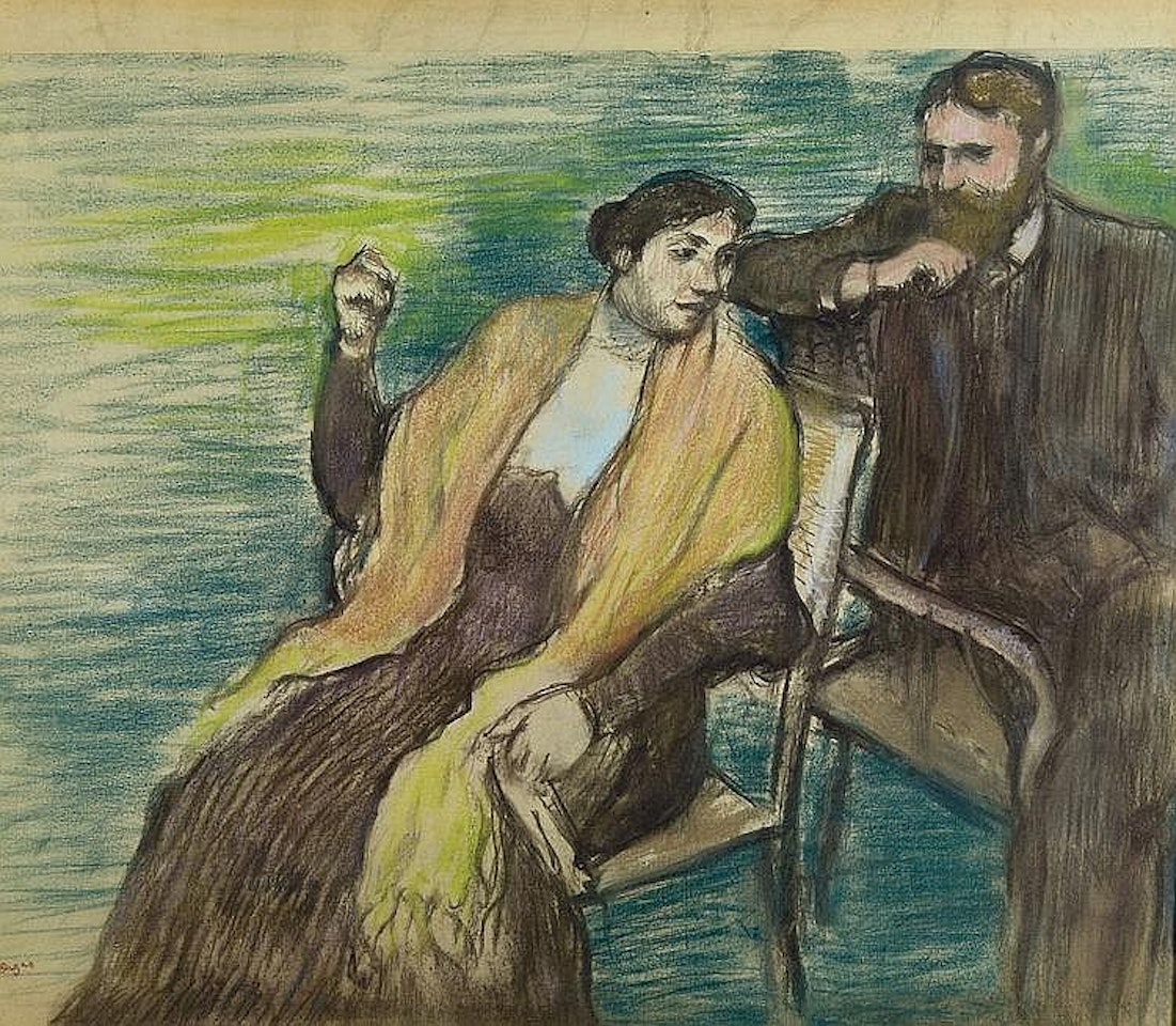 Esquisse pour un portrait de Monsieur et Madame Louis Rouart by Edgar Degas