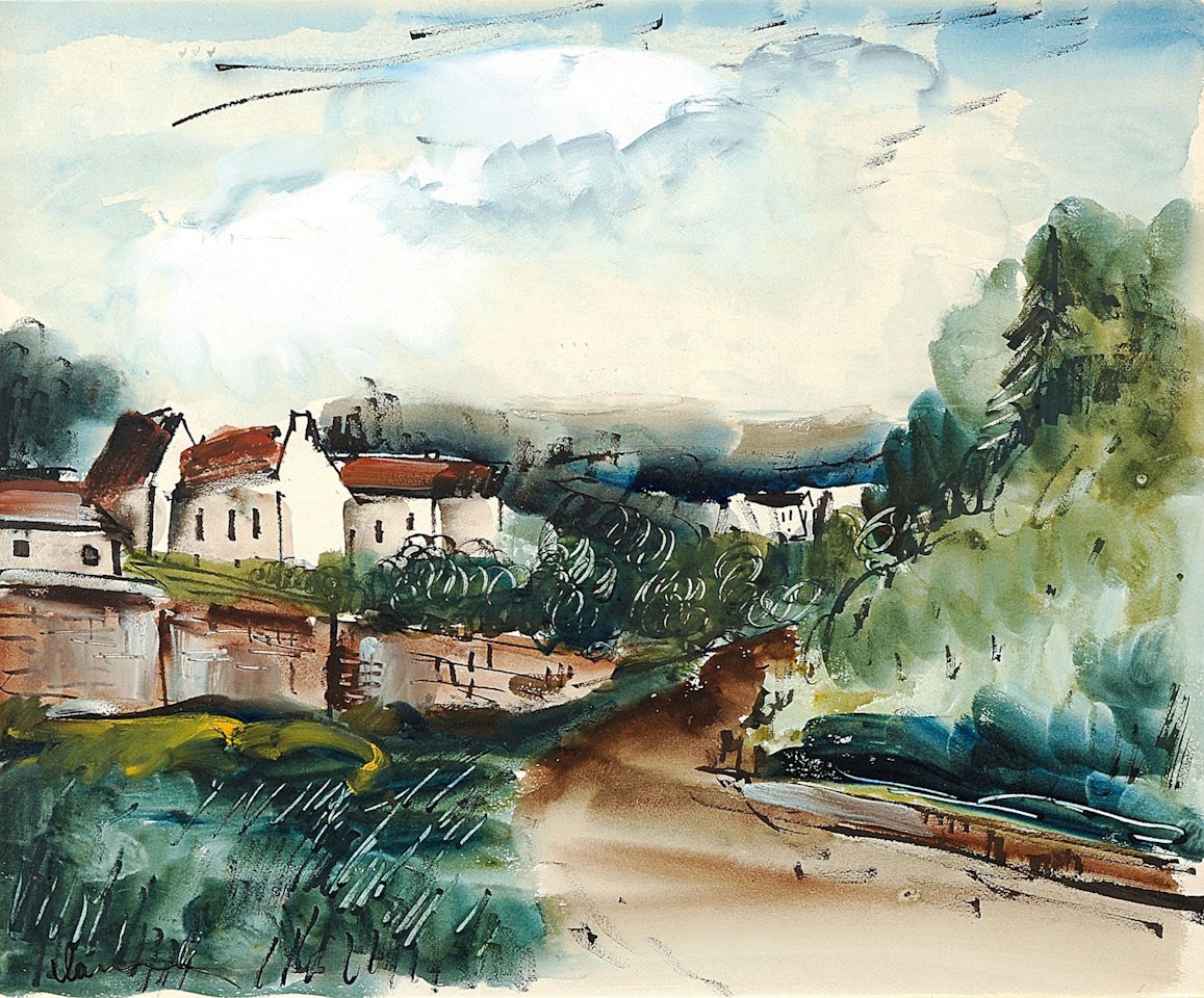A Village Road (Ca. 1922) by Maurice de Vlaminck