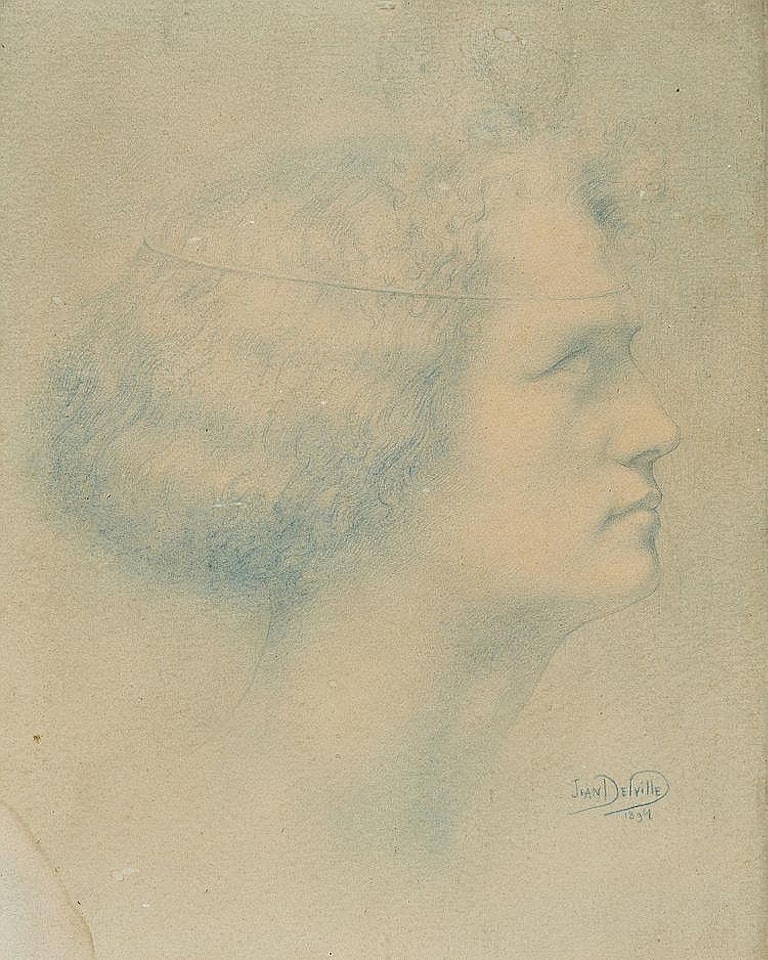 Face profile by Jean Delville