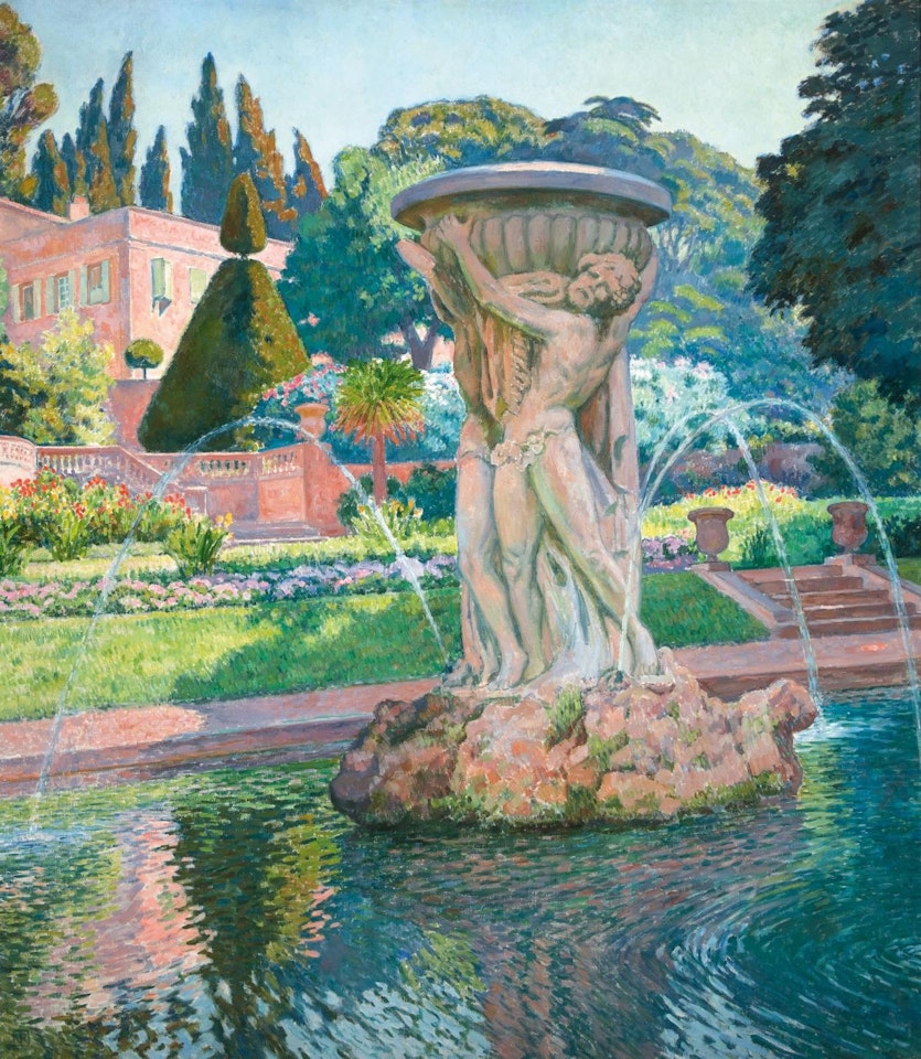Fontaine Aux Statues À Mazargues - Grand Panneau (Ca. 1920-24) by Theo van Rysselberghe