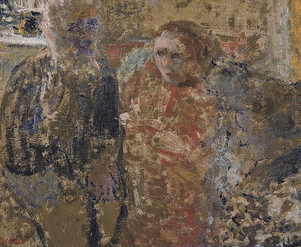 Vuillard sitting on a sofa with his sister (ca. 1910-1912) by Édouard Vuillard