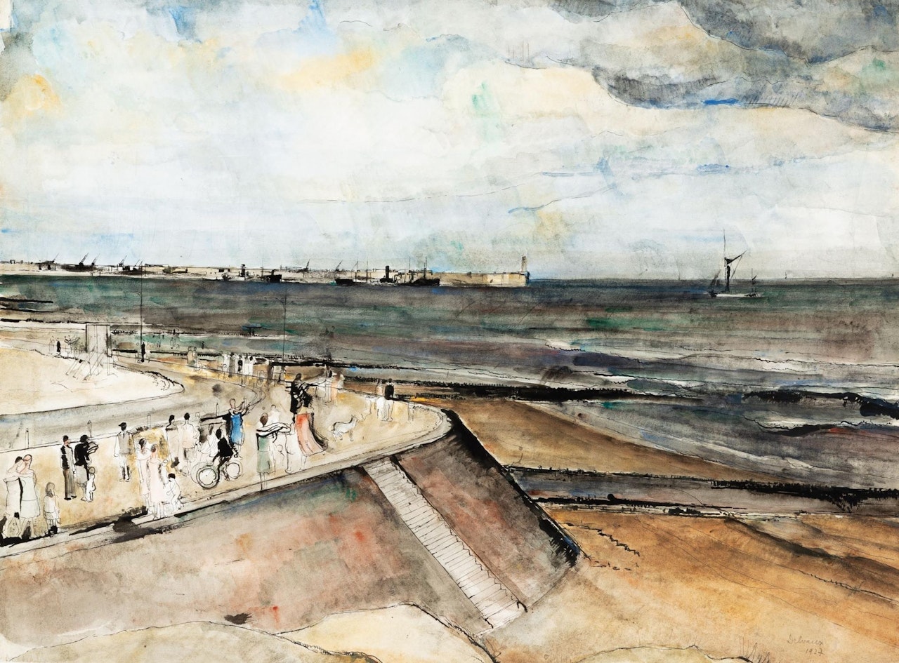 Zeebruges, The Embankment by Paul Delvaux