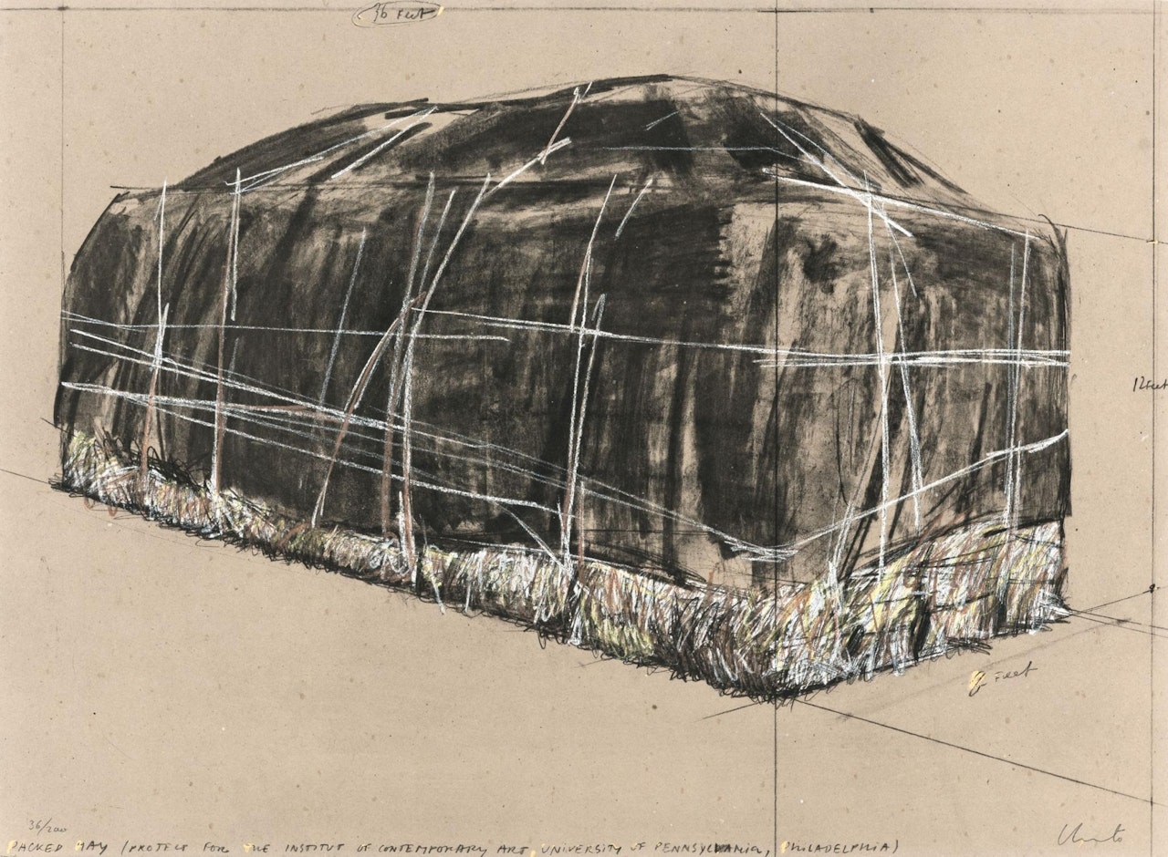 Packed Hay, Project for the Institute of Contemporary Art, Philadelphia by Christo