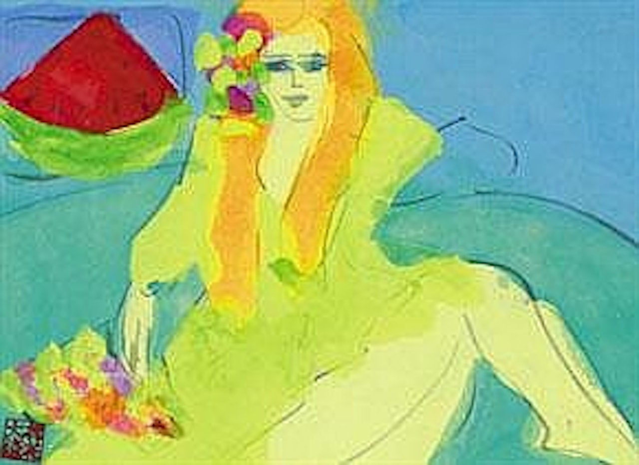 TASTE MY WATER MELON, IT WILL GIVE YOU STRENGTH by Walasse Ting