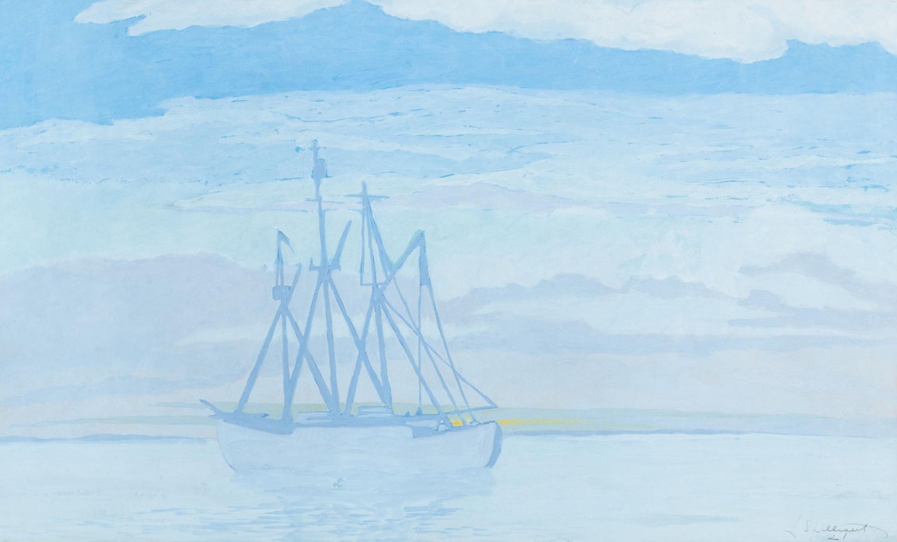 Fishing boat at sea by Léon Spilliaert