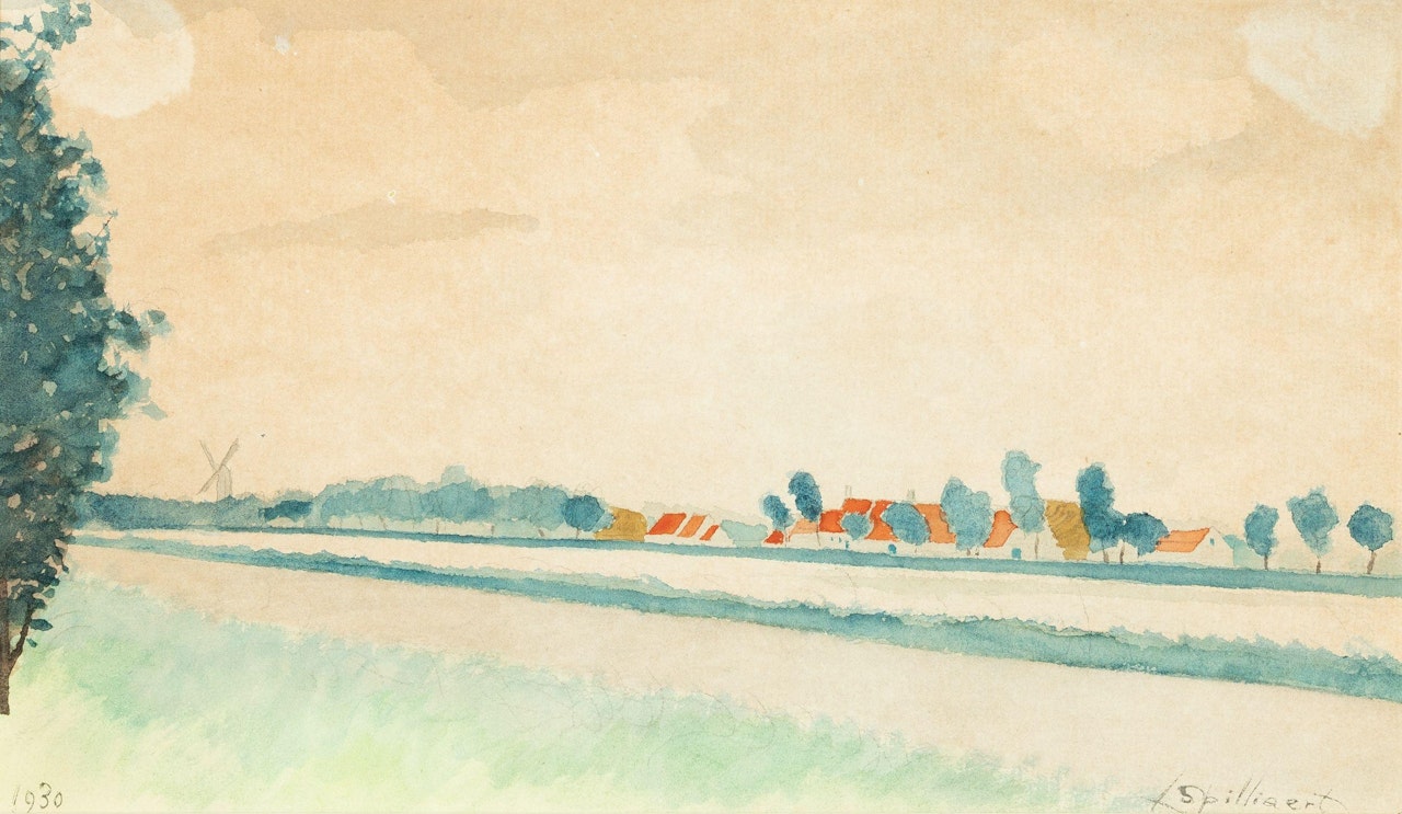 Farms Along The Canal by Léon Spilliaert