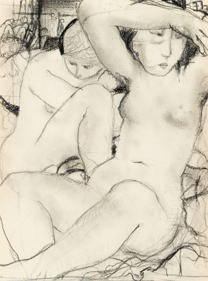 Two Nudes (Ca. 1930) by Paul Delvaux