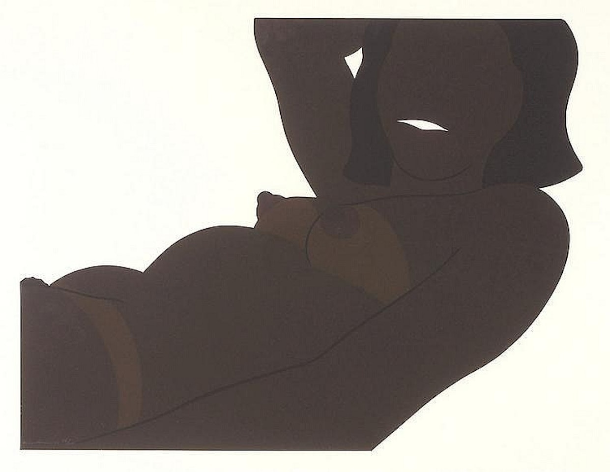 GREAT AMERICAN BROWN NUDE CUT OUT by Tom Wesselmann