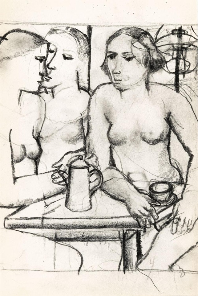 Les trois amies by Paul Delvaux