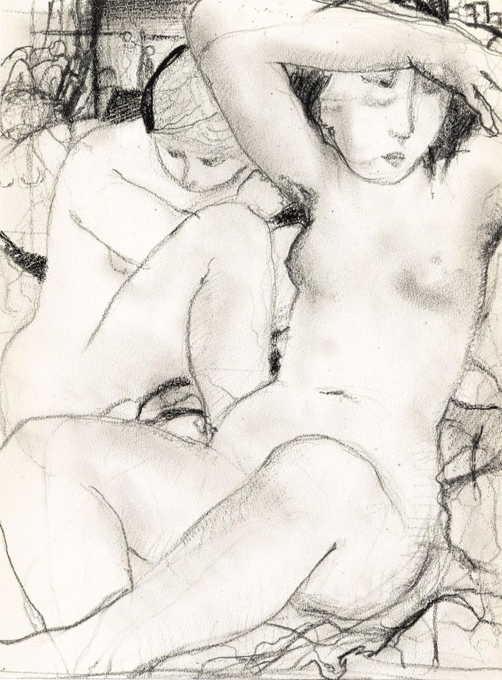 Two nudes (ca. 1930) by Paul Delvaux