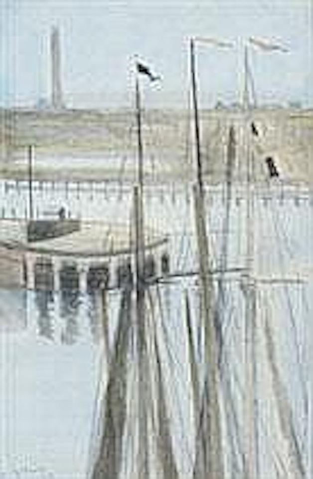 VIEW OF THE PORT OF OSTEND by Léon Spilliaert