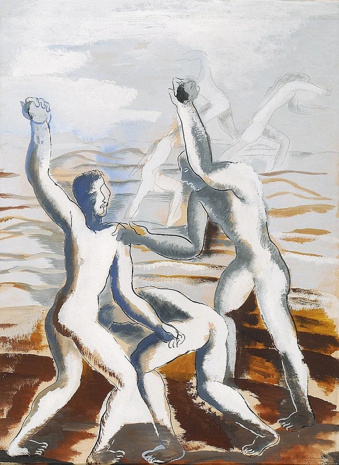 PERSONNAGES SUR LA PLAGE by Ossip Zadkine