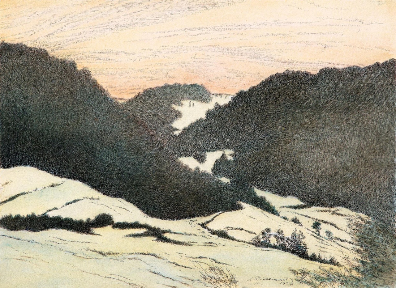 Wooded Hills In Winter, Vresse Sur Semois by Léon Spilliaert