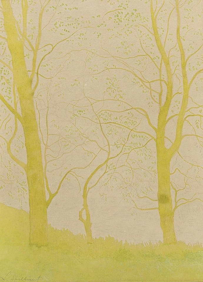 Threes near the pond by Léon Spilliaert
