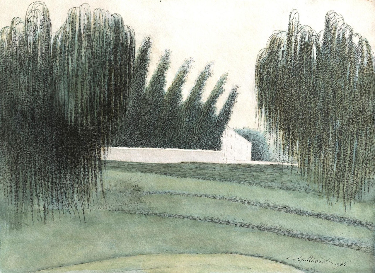 Landscape With Weeping Willows by Léon Spilliaert
