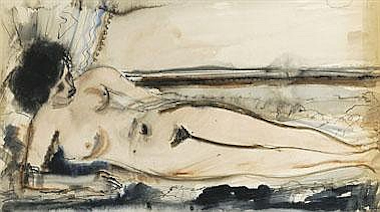 NU COUCHÉ - LYING NUDE by Paul Delvaux