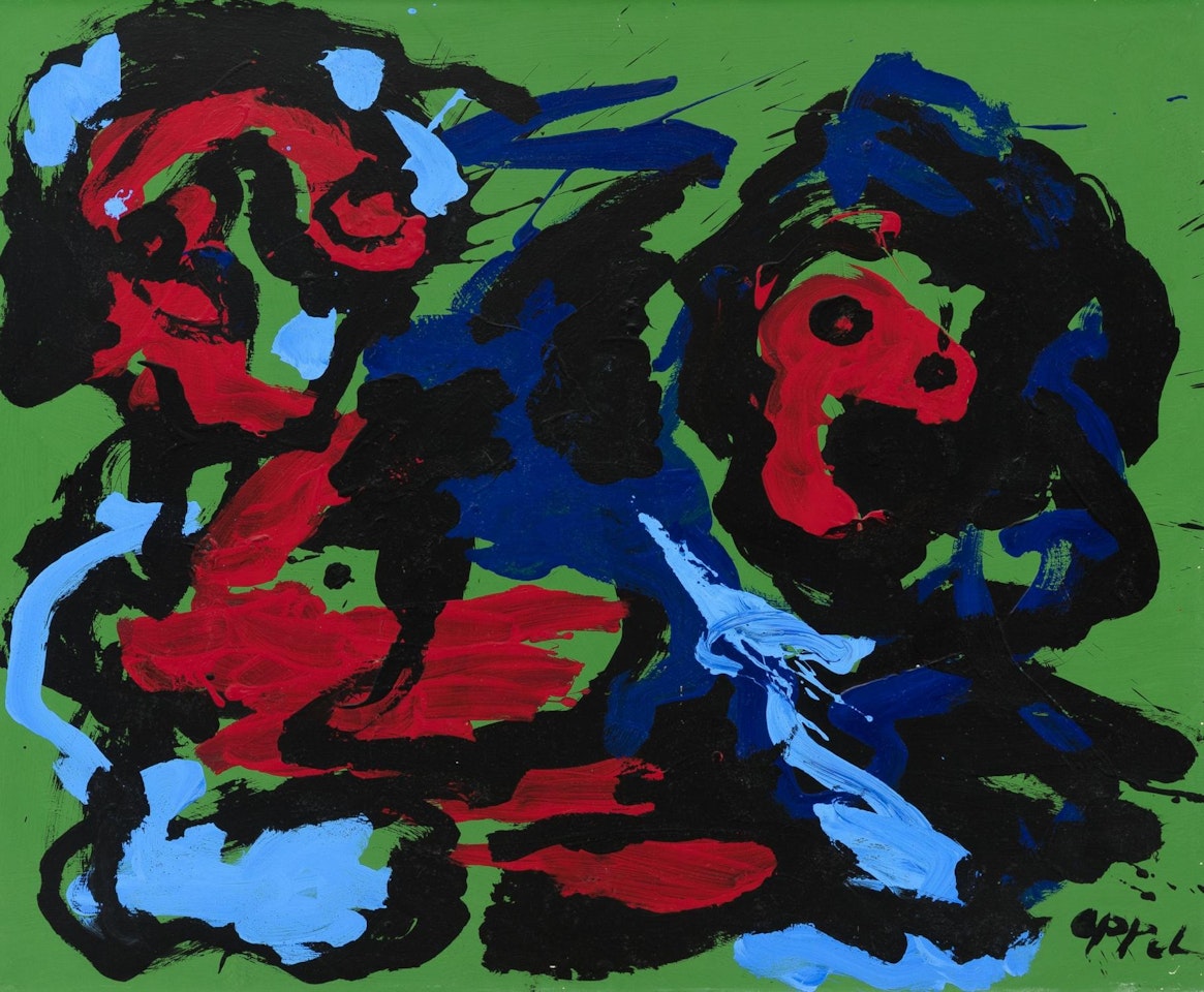 Two figures by Karel Appel