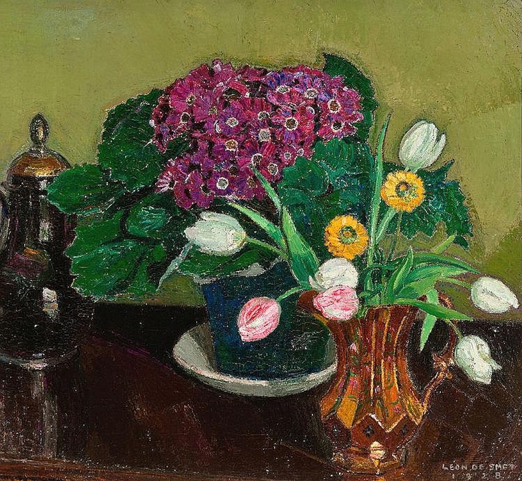 Still life of flowers by Leon de Smet