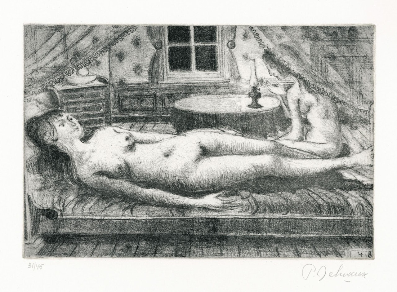 La veillée by Paul Delvaux