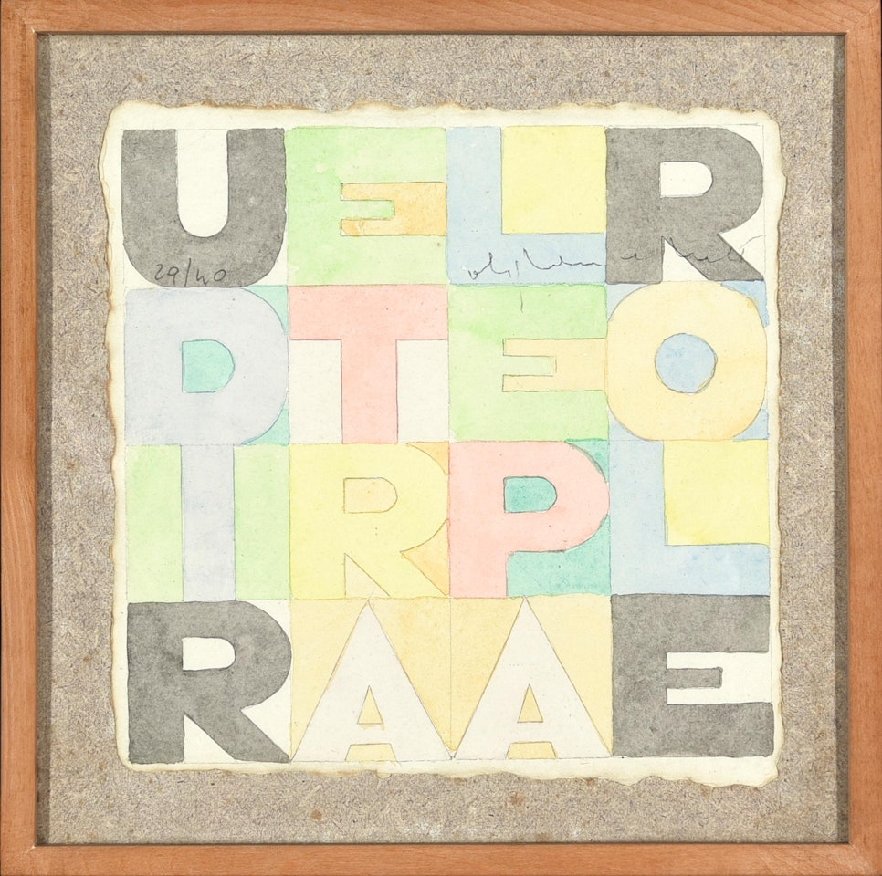 Nove Quadrati by Alighiero Boetti