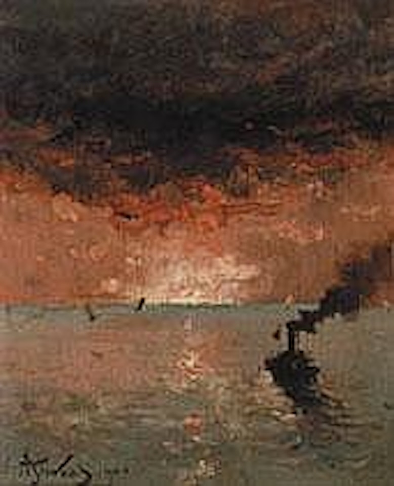MARINE SOLEIL COUCHANT by Alfred Stevens