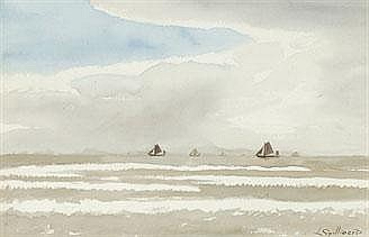 SEACAPE WITH BOATS by Léon Spilliaert