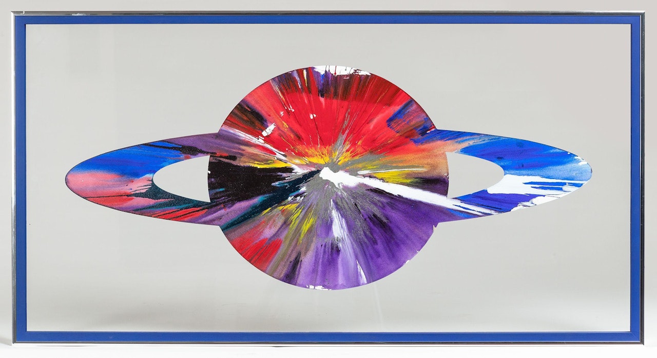 Saturn Spin Painting by Damien Hirst