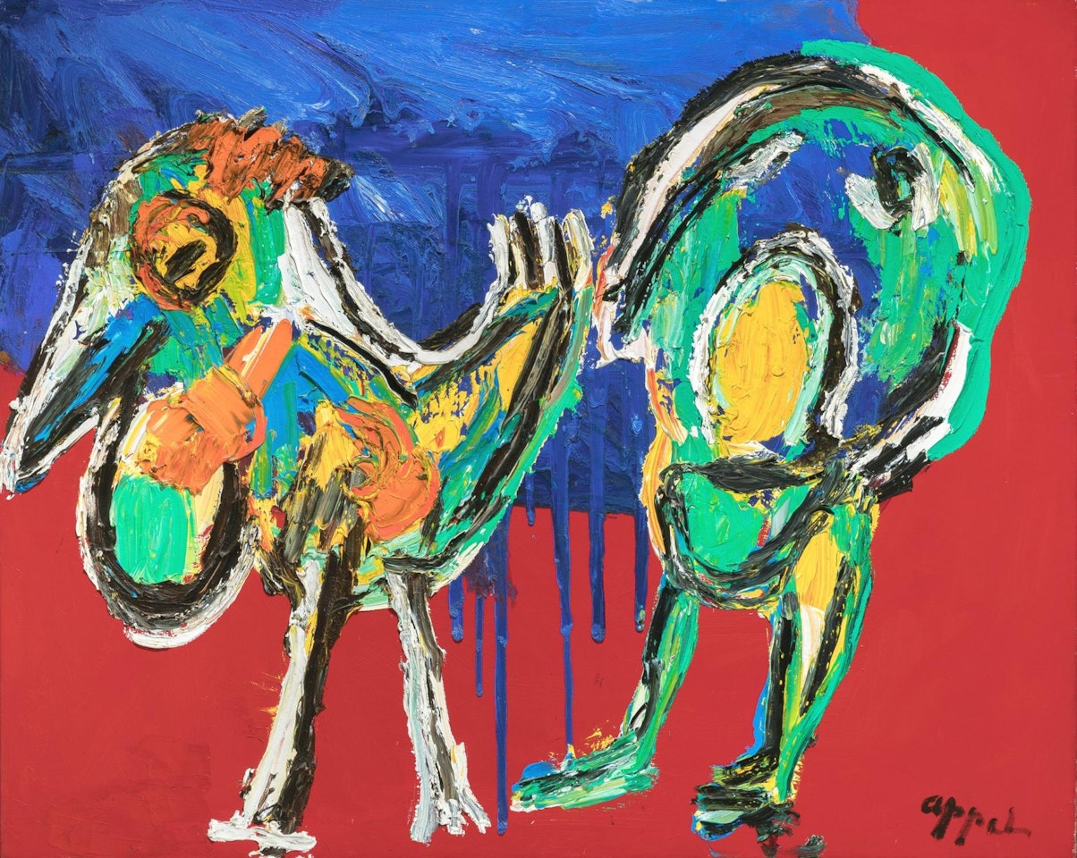 Big bird with person (ca. 1978) by Karel Appel