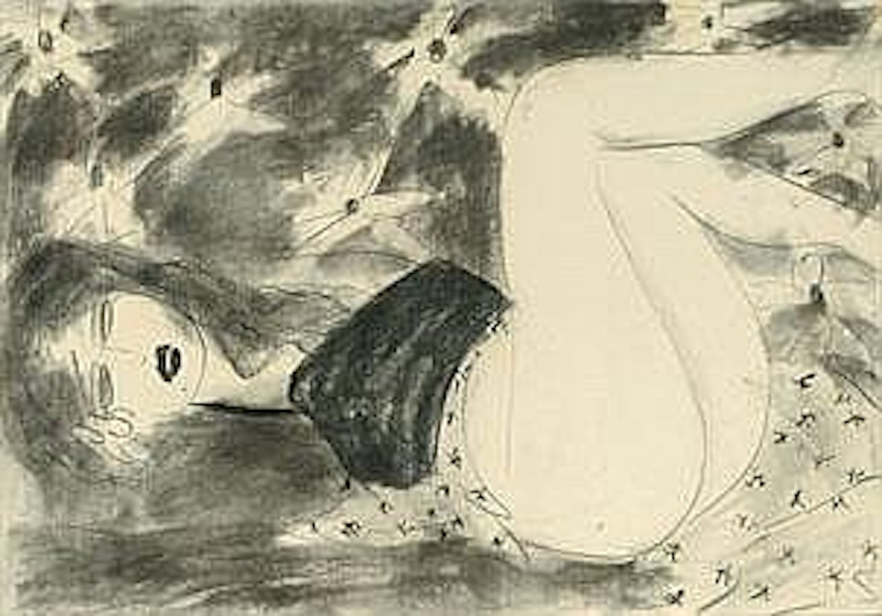 LYING NUDE by Walasse Ting