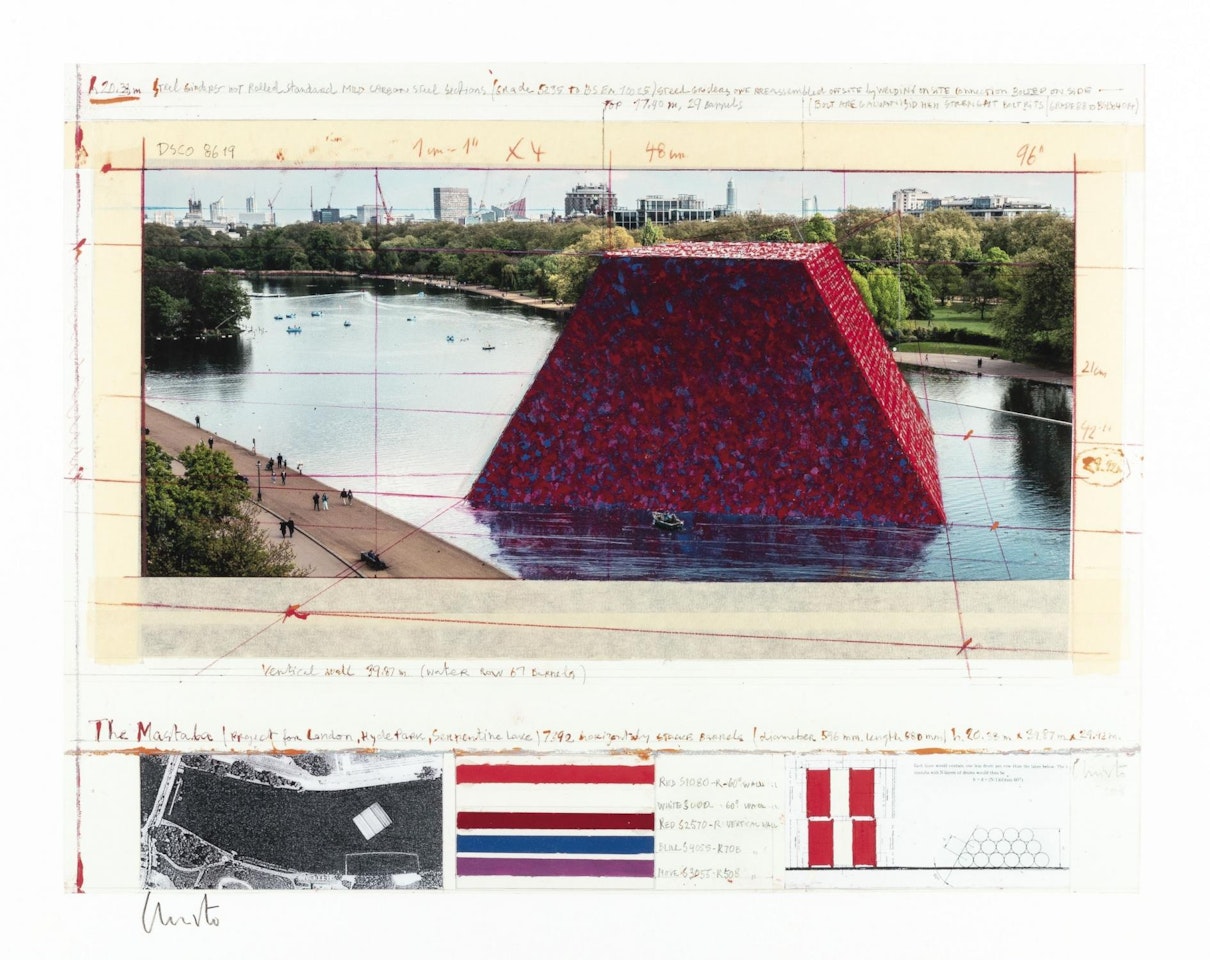 The Mastaba (Project for London, Hyde Park, Serpentine Lake) by Christo