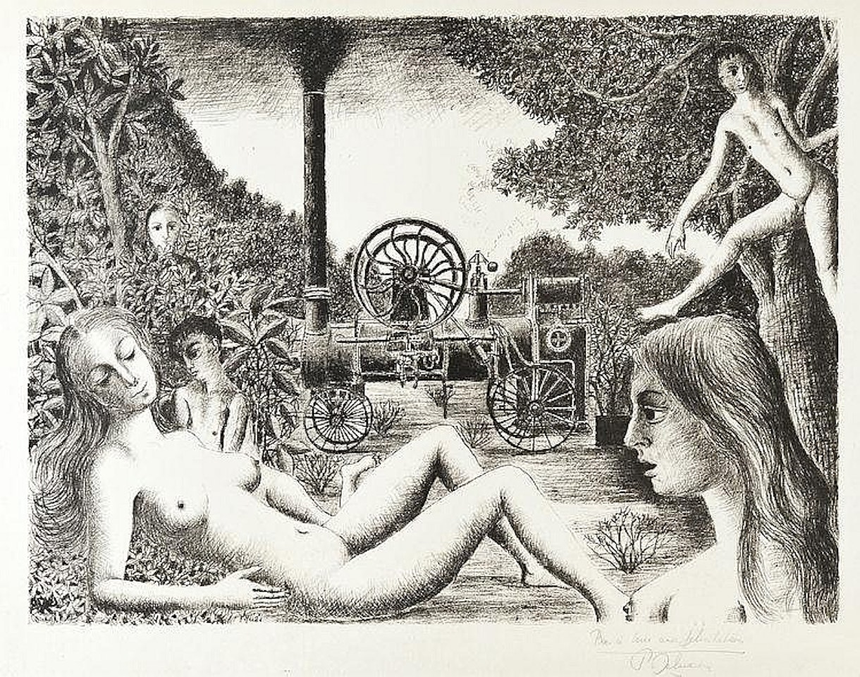 La locomobile by Paul Delvaux