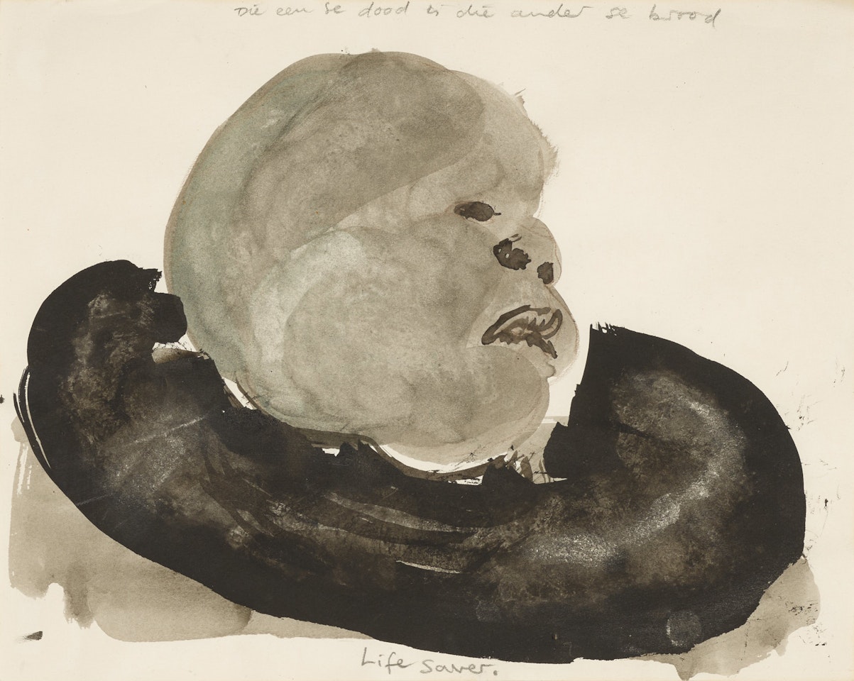 Life-saver. Die een se dood is die ander se brood by Marlene Dumas