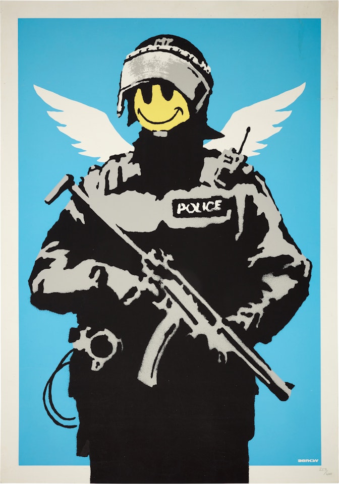 Flying Copper by Banksy