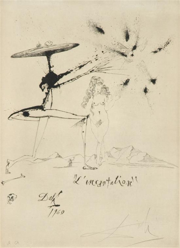 L"incantation 1960 by Salvador Dali