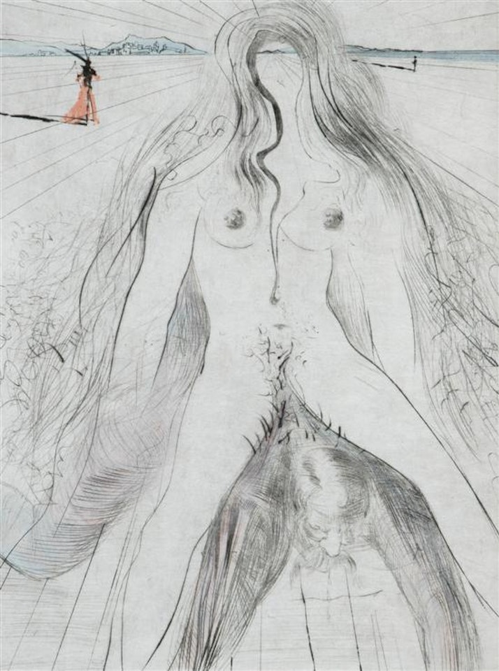 La Femme a Cheval (Venus Feville) by Salvador Dali