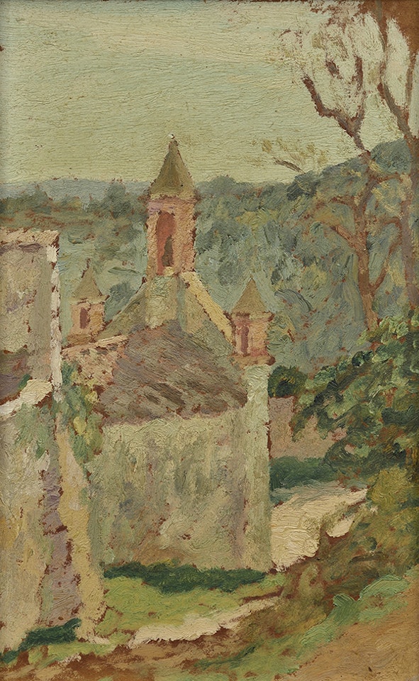 Village Church, France by Rupert Charles Wulsten Bunny