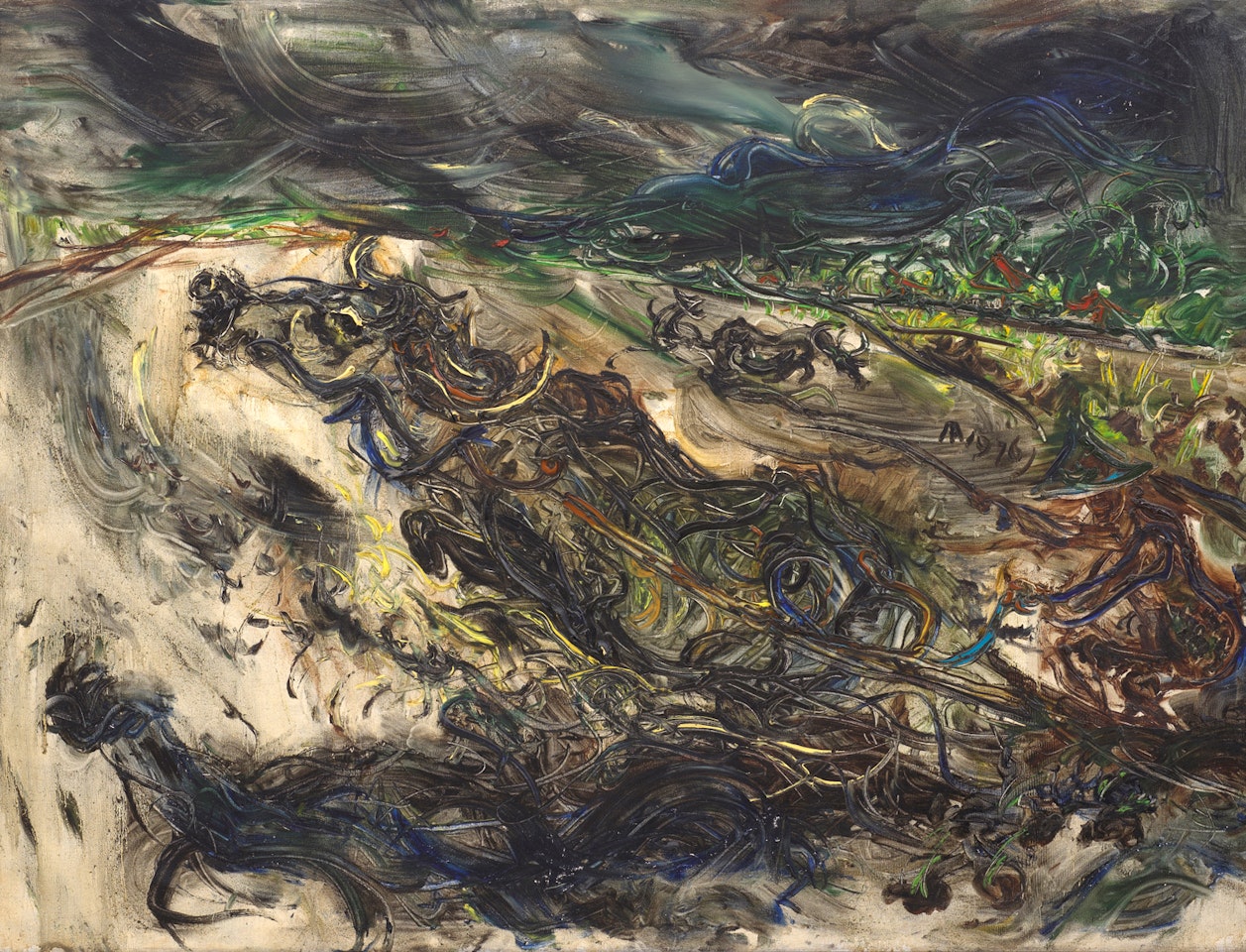 Buffalo Ploughing by Affandi