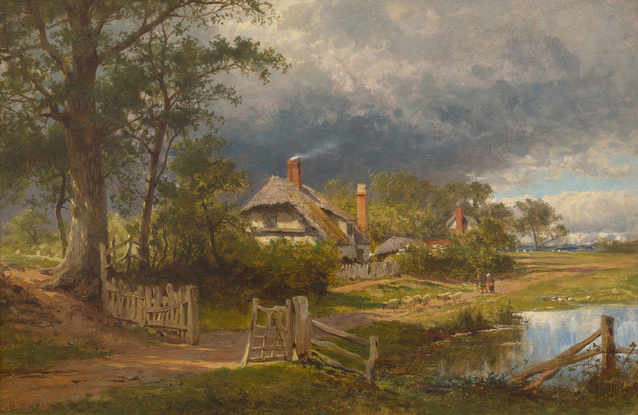 The Cottage 1878 by Benjamin Williams Leader