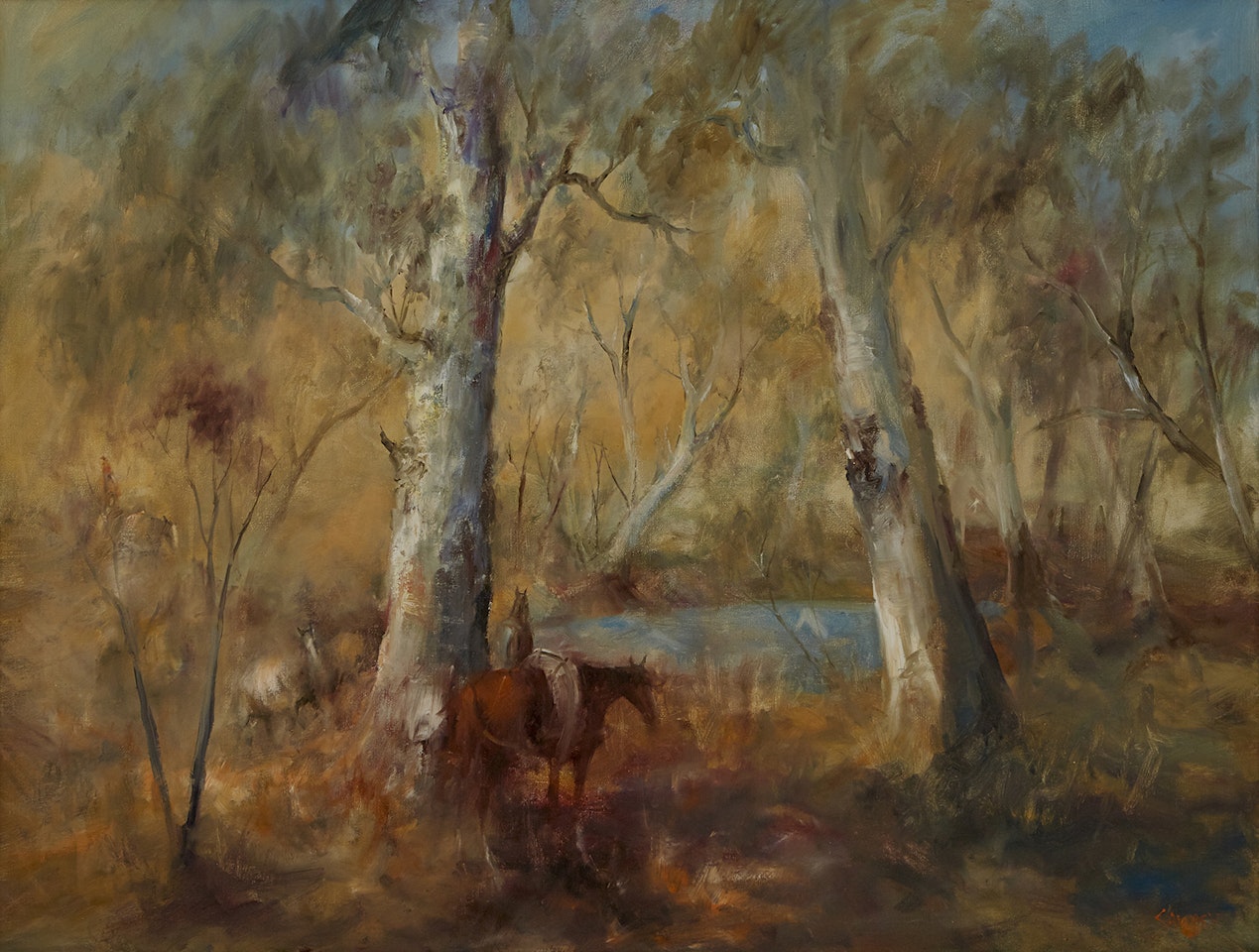 Plant Horse by Condamine River, Queensland by Hugh Sawrey