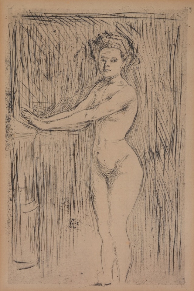 Naked Woman in Studio by Edvard Munch